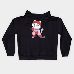 Hokey Cute Cat Player - Girl Kids gift graphic Kids Hoodie